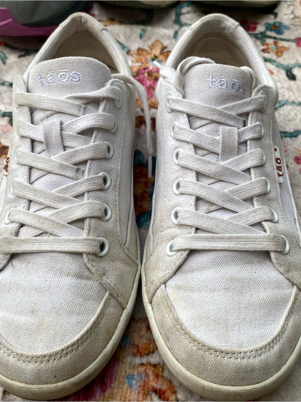 Taos Footwear White Canvas Athletic Sneakers Sz.9 - Picture 4 of 6